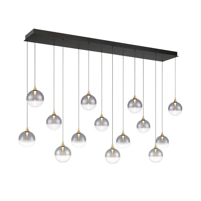 Eurofase 48938 Iissa 14-lt 72" LED Multi Drop Chandelier- Smoke Glass