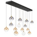 Eurofase 48938 Iissa 14-lt 72" LED Multi Drop Chandelier - Mixed Glass