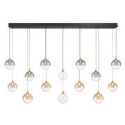 Eurofase 48938 Iissa 14-lt 72" LED Multi Drop Chandelier - Mixed Glass