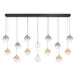 Eurofase 48938 Iissa 14-lt 72" LED Multi Drop Chandelier - Mixed Glass