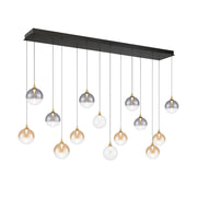Eurofase 48938 Iissa 14-lt 72" LED Multi Drop Chandelier - Mixed Glass