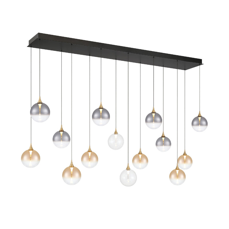 Eurofase 48938 Iissa 14-lt 72" LED Multi Drop Chandelier - Mixed Glass
