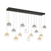 Eurofase 48938 Iissa 14-lt 72" LED Multi Drop Chandelier - Mixed Glass