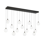 Eurofase 48939 Iissa 14-lt 72" LED Multi Drop Chandelier - Clear Glass