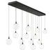 Eurofase 48939 Iissa 14-lt 72" LED Multi Drop Chandelier - Clear Glass