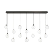 Eurofase 48939 Iissa 14-lt 72" LED Multi Drop Chandelier - Clear Glass