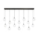Eurofase 48939 Iissa 14-lt 72" LED Multi Drop Chandelier - Clear Glass
