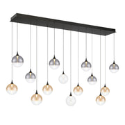 Eurofase 48939 Iissa 14-lt 72" LED Multi Drop Chandelier - Mixed Glass