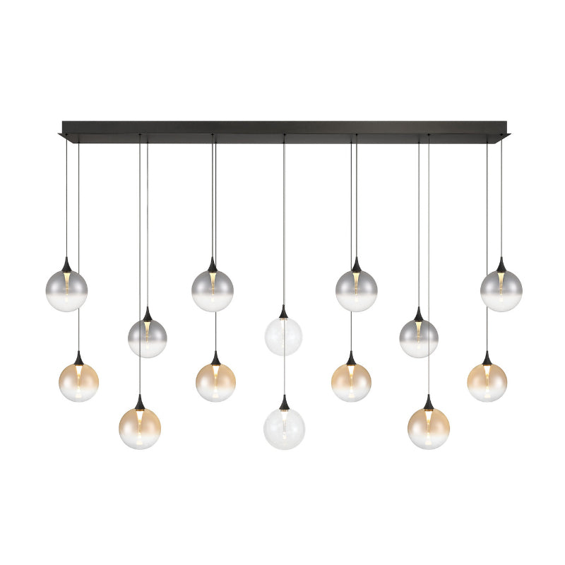 Eurofase 48939 Iissa 14-lt 72" LED Multi Drop Chandelier - Mixed Glass