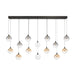 Eurofase 48939 Iissa 14-lt 72" LED Multi Drop Chandelier - Mixed Glass
