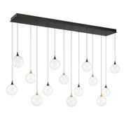 Eurofase 48940 Iissa 14-lt 72" LED Multi Drop Chandelier - Clear Glass
