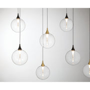 Eurofase 48940 Iissa 14-lt 72" LED Multi Drop Chandelier - Clear Glass