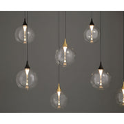 Eurofase 48940 Iissa 14-lt 72" LED Multi Drop Chandelier - Clear Glass