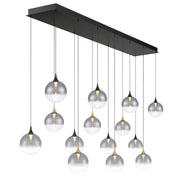 Eurofase 48940 Iissa 14-lt 72" LED Multi Drop Chandelier - Smoke Glass