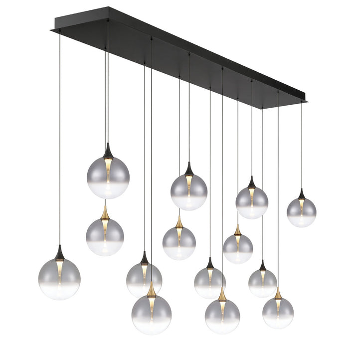 Eurofase 48940 Iissa 14-lt 72" LED Multi Drop Chandelier - Smoke Glass