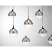 Eurofase 48940 Iissa 14-lt 72" LED Multi Drop Chandelier - Smoke Glass