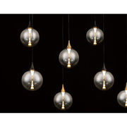 Eurofase 48940 Iissa 14-lt 72" LED Multi Drop Chandelier - Smoke Glass