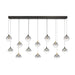 Eurofase 48940 Iissa 14-lt 72" LED Multi Drop Chandelier - Smoke Glass