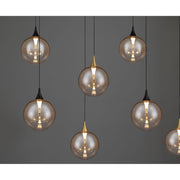 Eurofase 48940 Iissa 14-lt 72" LED Multi Drop Chandelier - Amber Glass