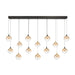 Eurofase 48940 Iissa 14-lt 72" LED Multi Drop Chandelier - Amber Glass