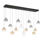 Eurofase 48940 Iissa 14-lt 72" LED Multi Drop Chandelier - Mixed Glass