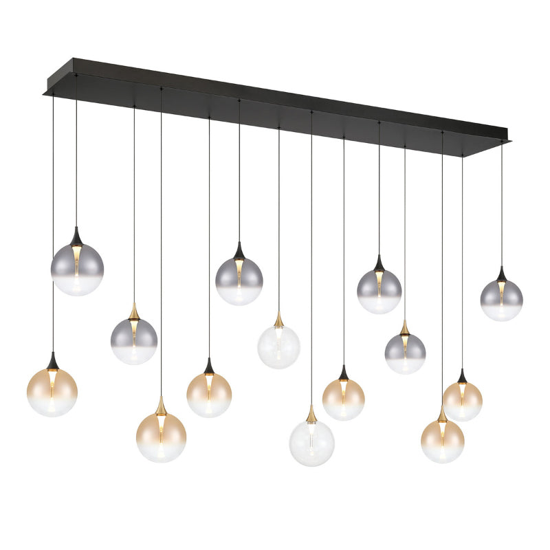 Eurofase 48940 Iissa 14-lt 72" LED Multi Drop Chandelier - Mixed Glass