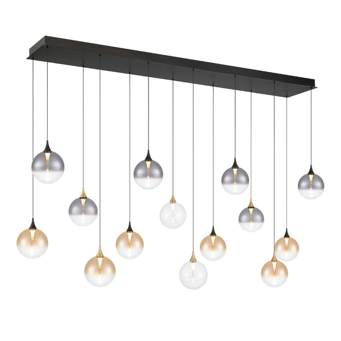 Eurofase 48940 Iissa 14-lt 72" LED Multi Drop Chandelier - Mixed Glass