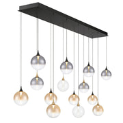 Eurofase 48940 Iissa 14-lt 72" LED Multi Drop Chandelier - Mixed Glass