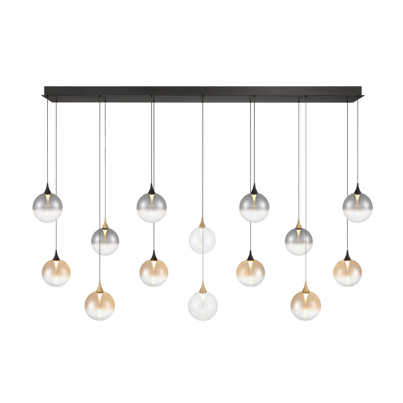 Eurofase 48940 Iissa 14-lt 72" LED Multi Drop Chandelier - Mixed Glass