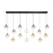 Eurofase 48940 Iissa 14-lt 72" LED Multi Drop Chandelier - Mixed Glass