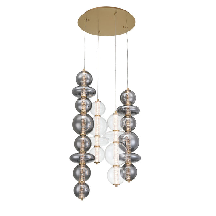 Eurofase 48960 Atomo 4-lt 30" LED Chandelier - Gold