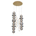 Eurofase 48960 Atomo 4-lt 30" LED Chandelier - Gold