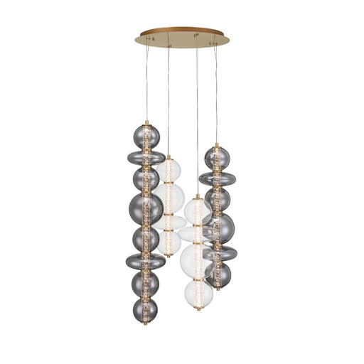 Eurofase 48960 Atomo 4-lt 30" LED Chandelier - Gold