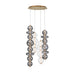 Eurofase 48960 Atomo 4-lt 30" LED Chandelier - Gold