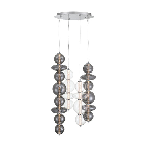 Eurofase 48960 Atomo 4-lt 30" LED Chandelier - Chrome