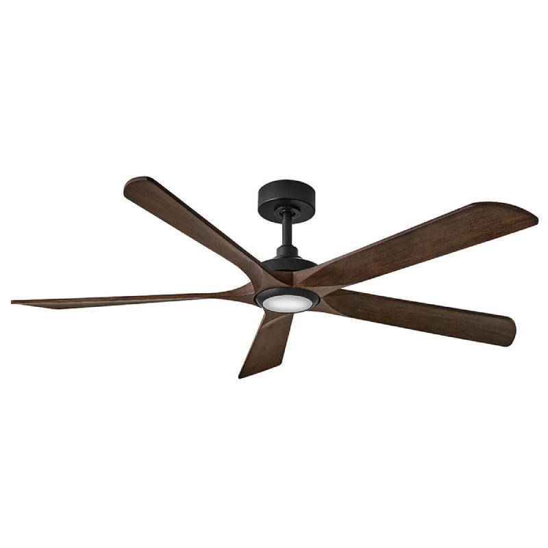 Hinkley 907358 Layton 58" Smart Ceiling Fan with LED Light Kit - Matte Black/Walnut