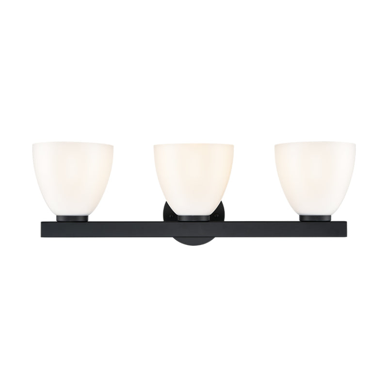 Millennium 49003 Apria 3-lt 24" Bath Vanity Light - Matte Black
