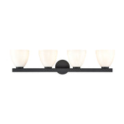 Millennium 49004 Apria 4-lt 33" Bath Vanity Light - Matte Black