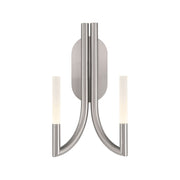 Eurofase 49009 Olette 2-lt 17" Tall LED Wall Sconce - Brushed Nickel