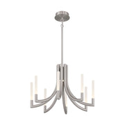 Eurofase 49010 Olette 8-lt 24" LED Chandelier - Brushed Nickel