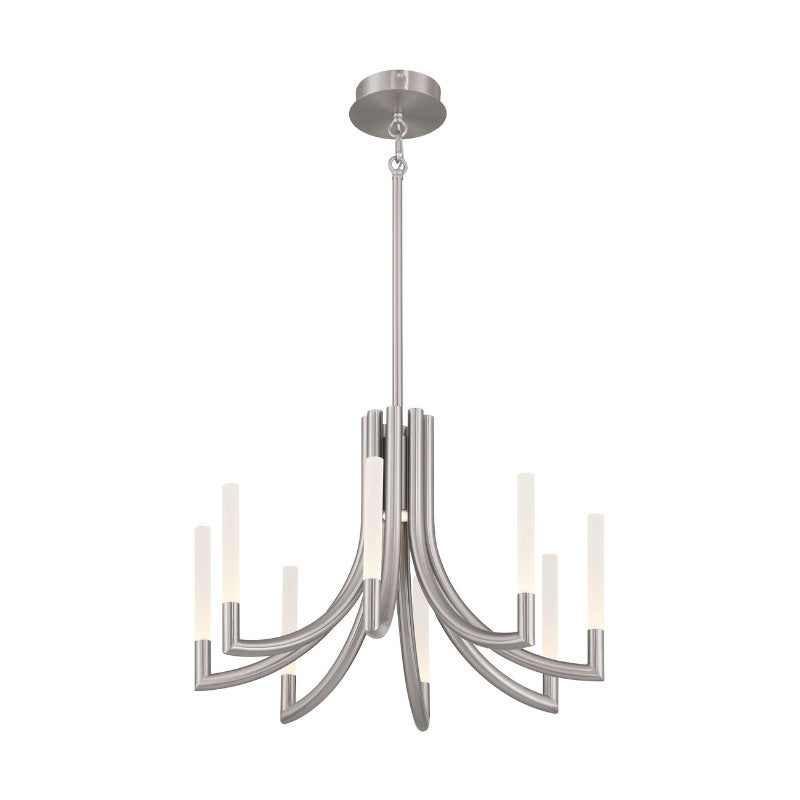 Eurofase 49010 Olette 8-lt 24" LED Chandelier - Brushed Nickel