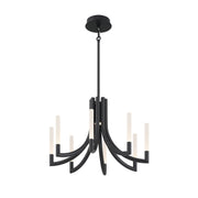 Eurofase 49010 Olette 8-lt 24" LED Chandelier - Matte Black