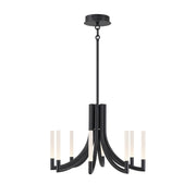 Eurofase 49010 Olette 8-lt 24" LED Chandelier - Matte Black