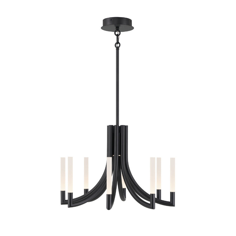 Eurofase 49010 Olette 8-lt 24" LED Chandelier - Matte Black