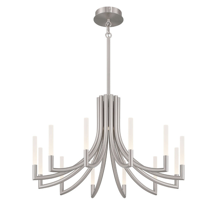Eurofase 49011 Olette 12-lt 36" LED Chandelier - Brushed Nickel