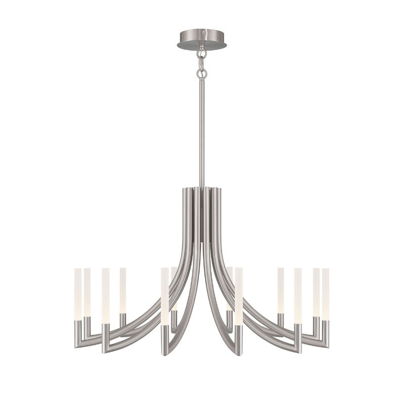 Eurofase 49011 Olette 12-lt 36" LED Chandelier - Brushed Nickel
