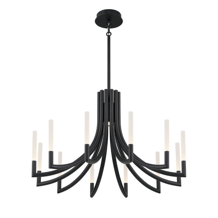 Eurofase 49011 Olette 12-lt 36" LED Chandelier - Matte Black