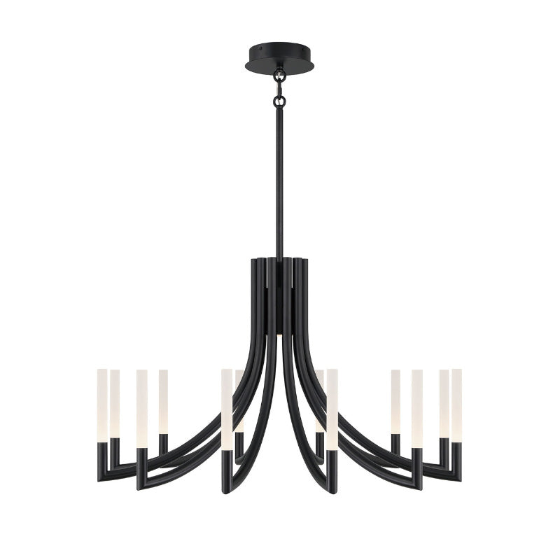 Eurofase 49011 Olette 12-lt 36" LED Chandelier - Matte Black