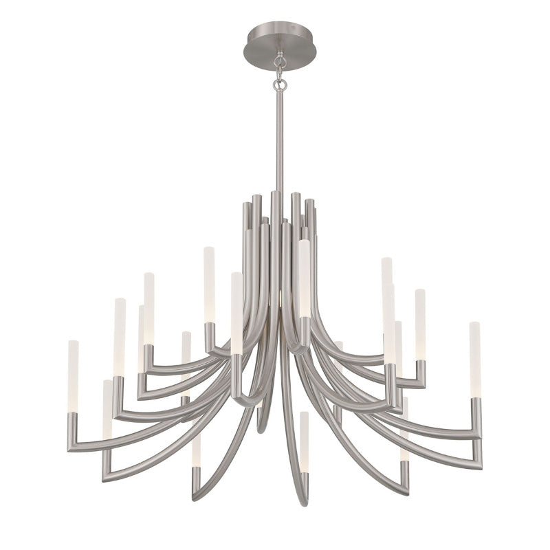 Eurofase 49012 Olette 20-lt 42" LED Chandelier - Brushed Nickel
