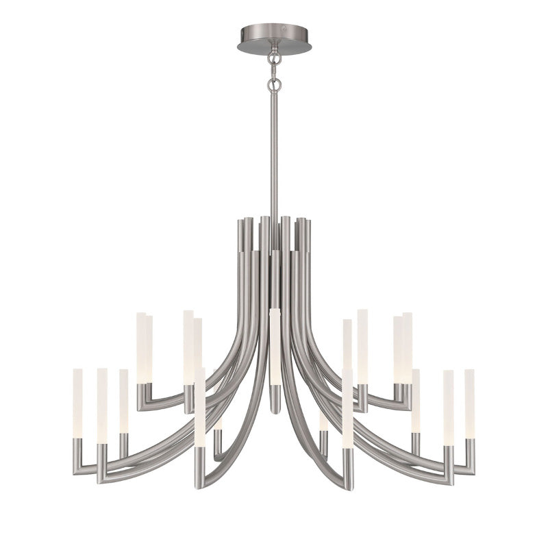 Eurofase 49012 Olette 20-lt 42" LED Chandelier - Brushed Nickel